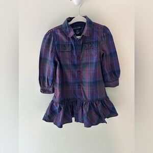 Ralph Lauren baby girl purple plaid dress